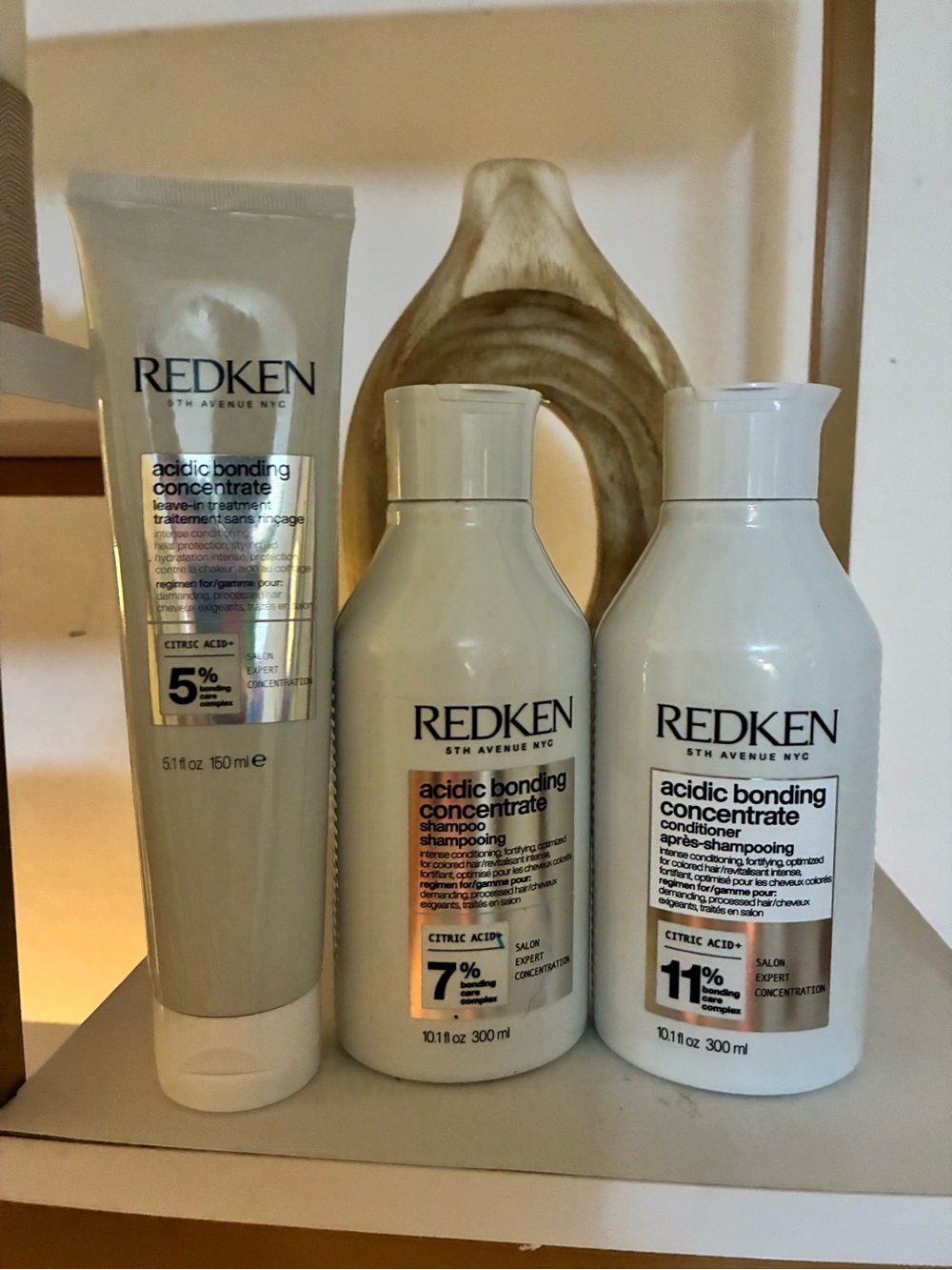 Redken Acidic Bonding Concentrate 3-Piece Shampoo Conditioner Leave-In Set